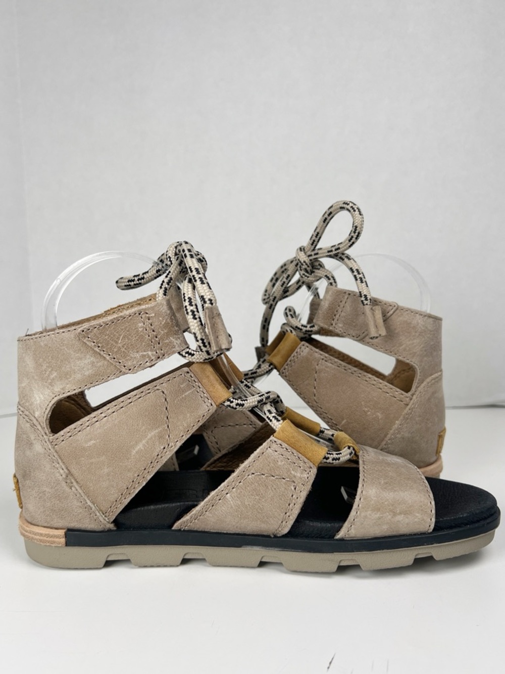 SOREL Women’s Size 7 Sahara Leather Torpeda II Lace-Up Gladiator Sandals - Picture 5 of 12